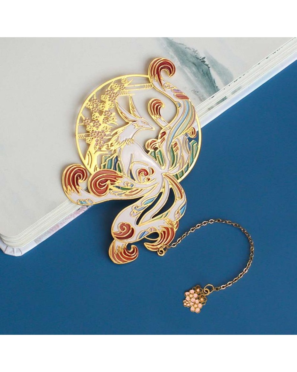 Retro Hollow Metal Bookmark Creative Chinese Style Art Beauty Student Teacher Supplies Book Mark Office School Statione front-3