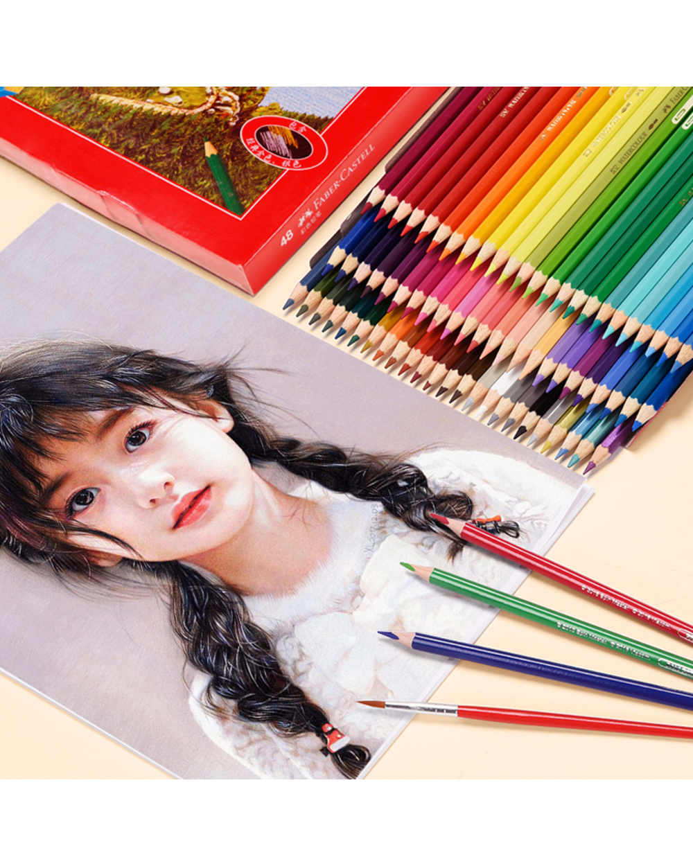 Faber-Castell 36 48 72 Color Classic Oily Pencil Painting For Beginners Students Colored Pencils Sketch Painting Art Su front-3
