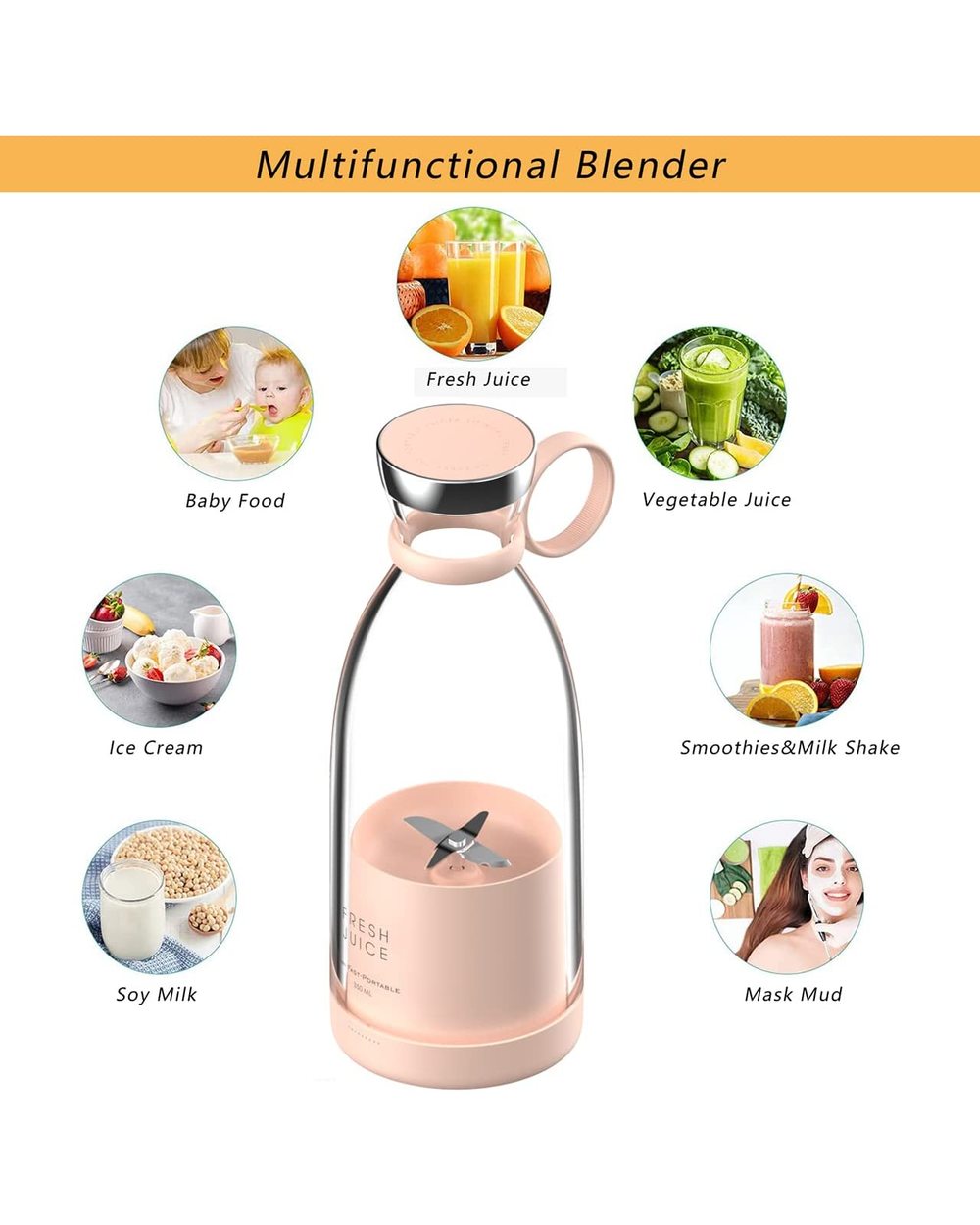Portable Electric Juicer Cup Blender front-1