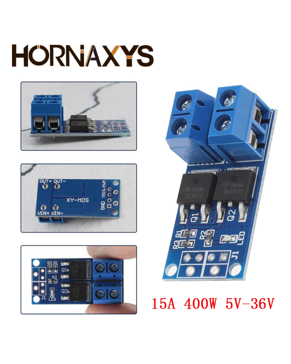 10Pcs 15A 400W Mos Fet Trigger Switch Drive Module Pwm Regulator Control Panel For Arduino Dc 5V 12V 36V front-2