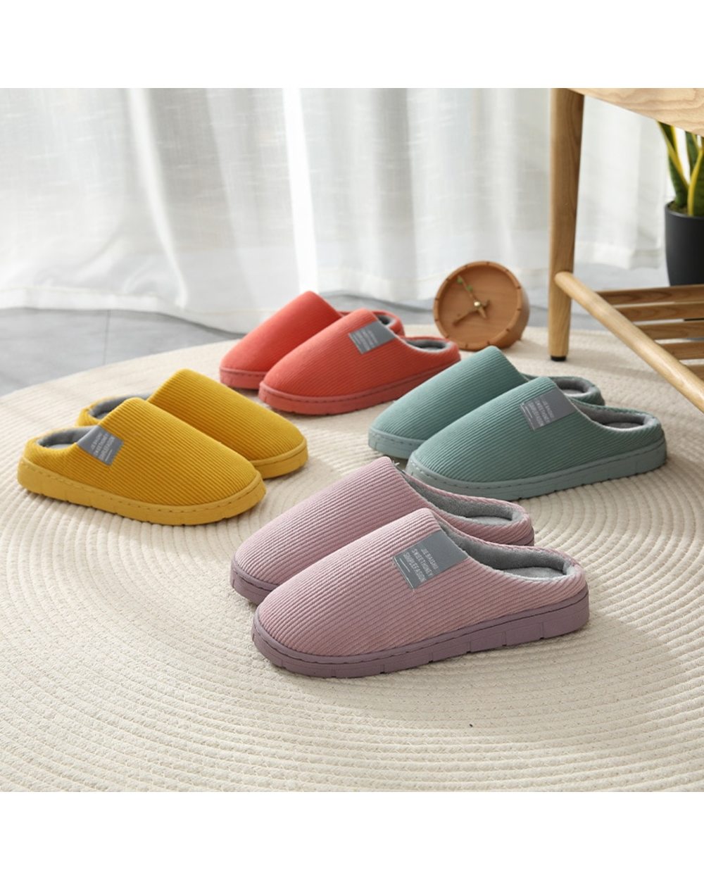 Women Winter Home Slippers Man Home Cartoon Shoes Non-Slip Soft Winter Autumn Warm House Slippers Indoor Lovers Couples front-0
