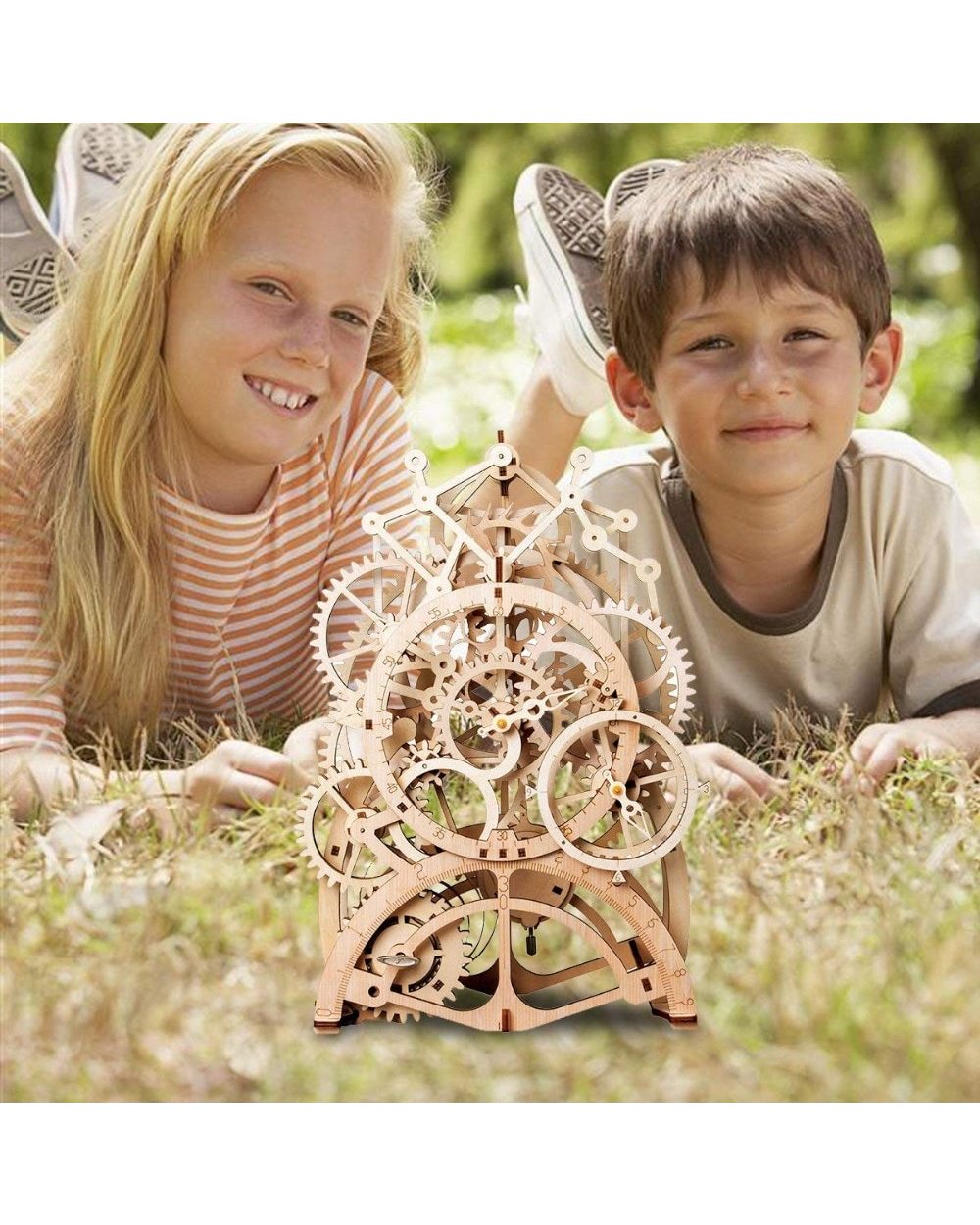 4 Kinds DIY Laser Cutting 3D Mechanical Model Wooden Model Building Block Kits Assembly Toy Gift for Children Adult front-1