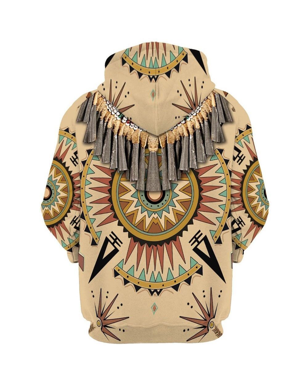 Native Tribal Totem Ethnic Hippie Men Women Pullover Hoodie Jackets Hooded Sweatshirt HSJ88 front-4