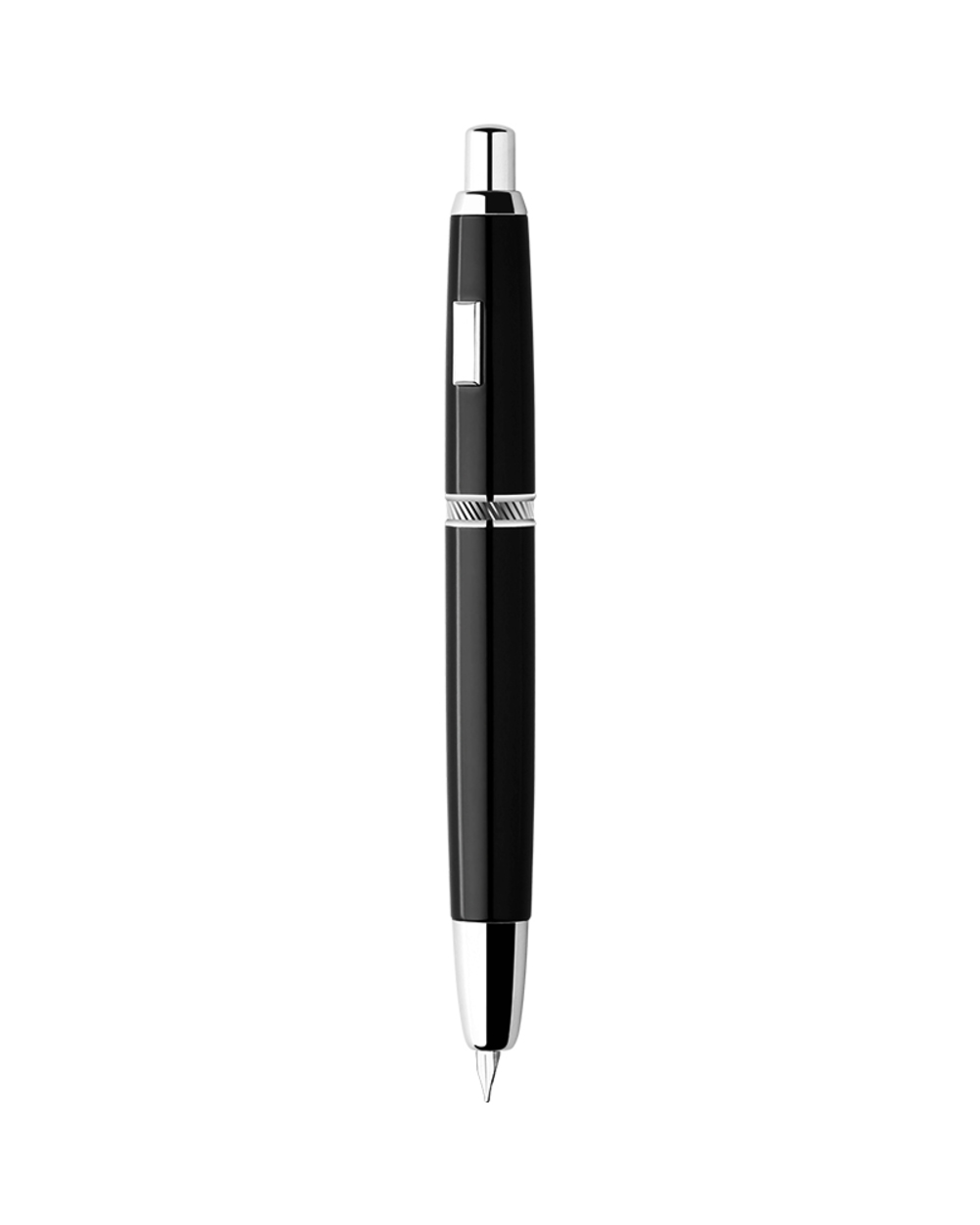 Smoothly Brand Majohn A1 Retro Matte Black Retractable Fountain Pen 0.4Mm Extra Fine Nib Press Ink Pens For Writing Sta front-5