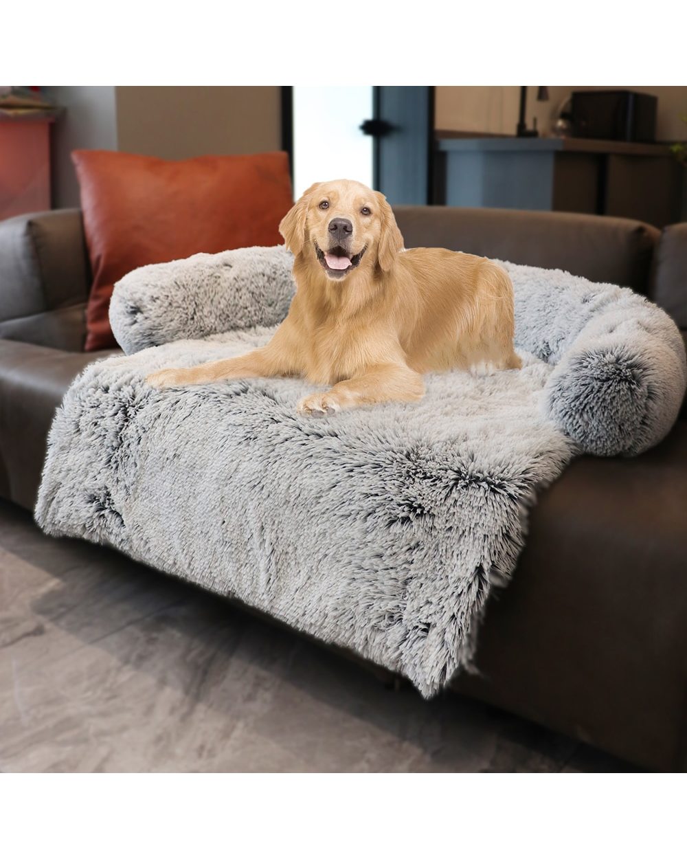 Dog Sofa Bed Cover Calming Furniture Protector Pet Bed front-0