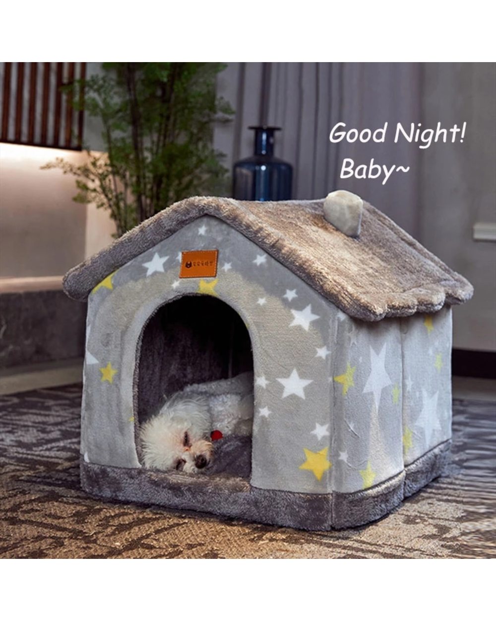Foldable Dog House Kennel Bed Mat For Small Medium Dogs Cats Winter Warm Chihuahua front-0
