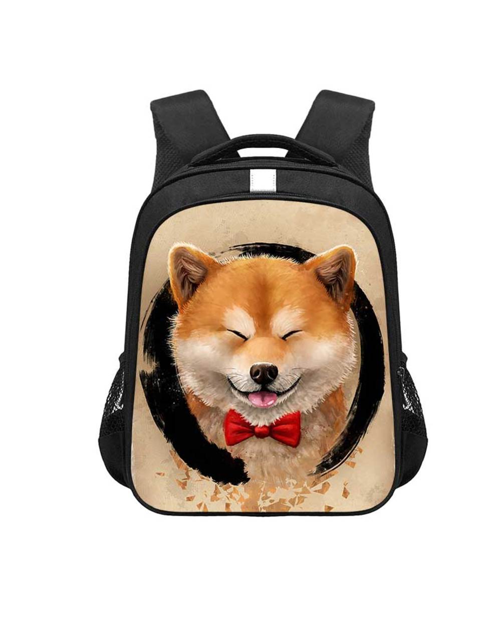 13 Inch Dog Boston Terrier Pug German Shepherd Backpack Children School Bags Backpack Boys Girls Schoolbags Kids Bookbag front-2