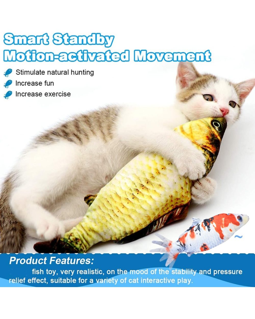 Electric Fish Cat Toy front-2