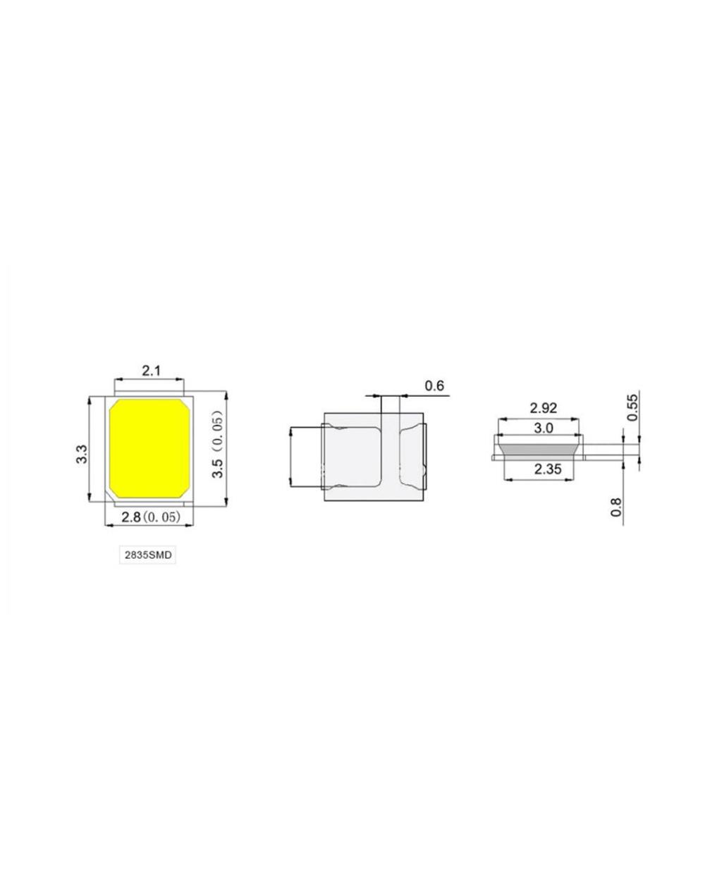 200Pcs/Lot 2835 Smd Pure White / Natural White / Warm White / Cool White Led 23-26Lm Bright Lamp Beads Light Emitting D front-1