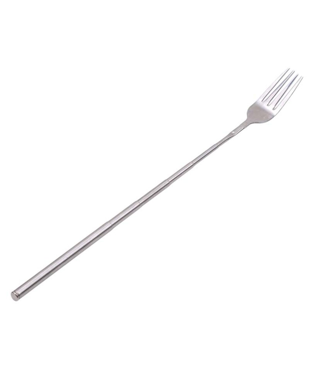 Stainless Steel Western Style BBQ Dinner Fruit Dessert Long Cutlery Forks Telescopic Extendable Fork Kitchen Tool Fruit front-5