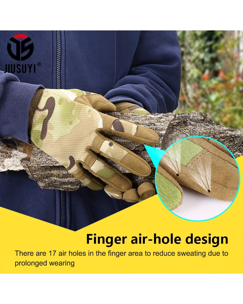 Multicam Tactical Gloves Antiskid Army Military Bicycle Airsoft Motorcycle Shoot Paintball Work Gear Camo Full Finger M front-1