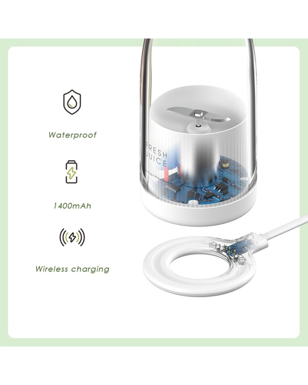 Portable Electric Juicer Blender Bottle Usb Mini Fruit Mixers Juicers Fruit Extractors Food Milkshake Fresh Juice Maker front-2