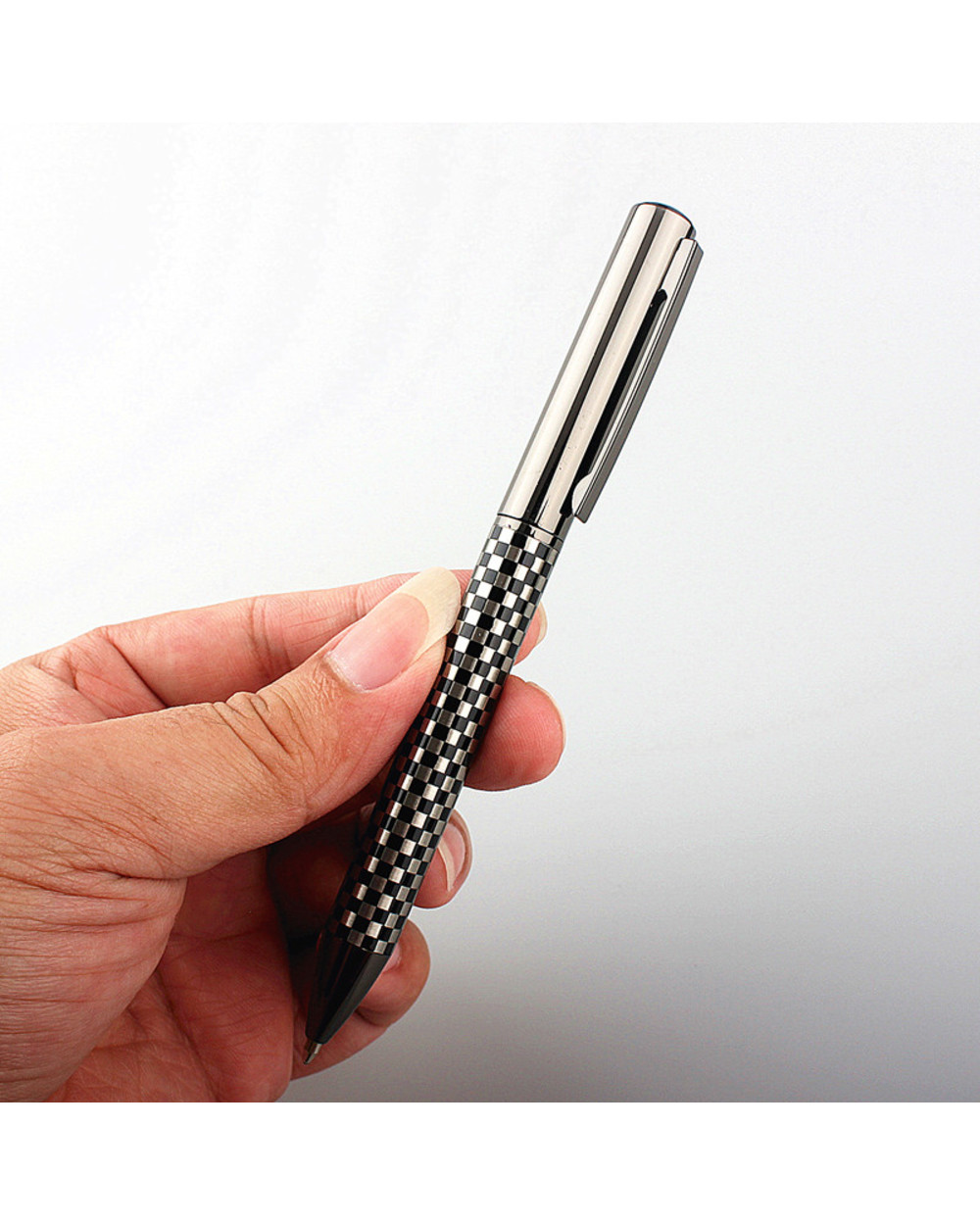 High Quality Metal Ball Pen Gun Gray Drawing Pattern Ballpoint Pen School Student Office Gifts Stationery front-2