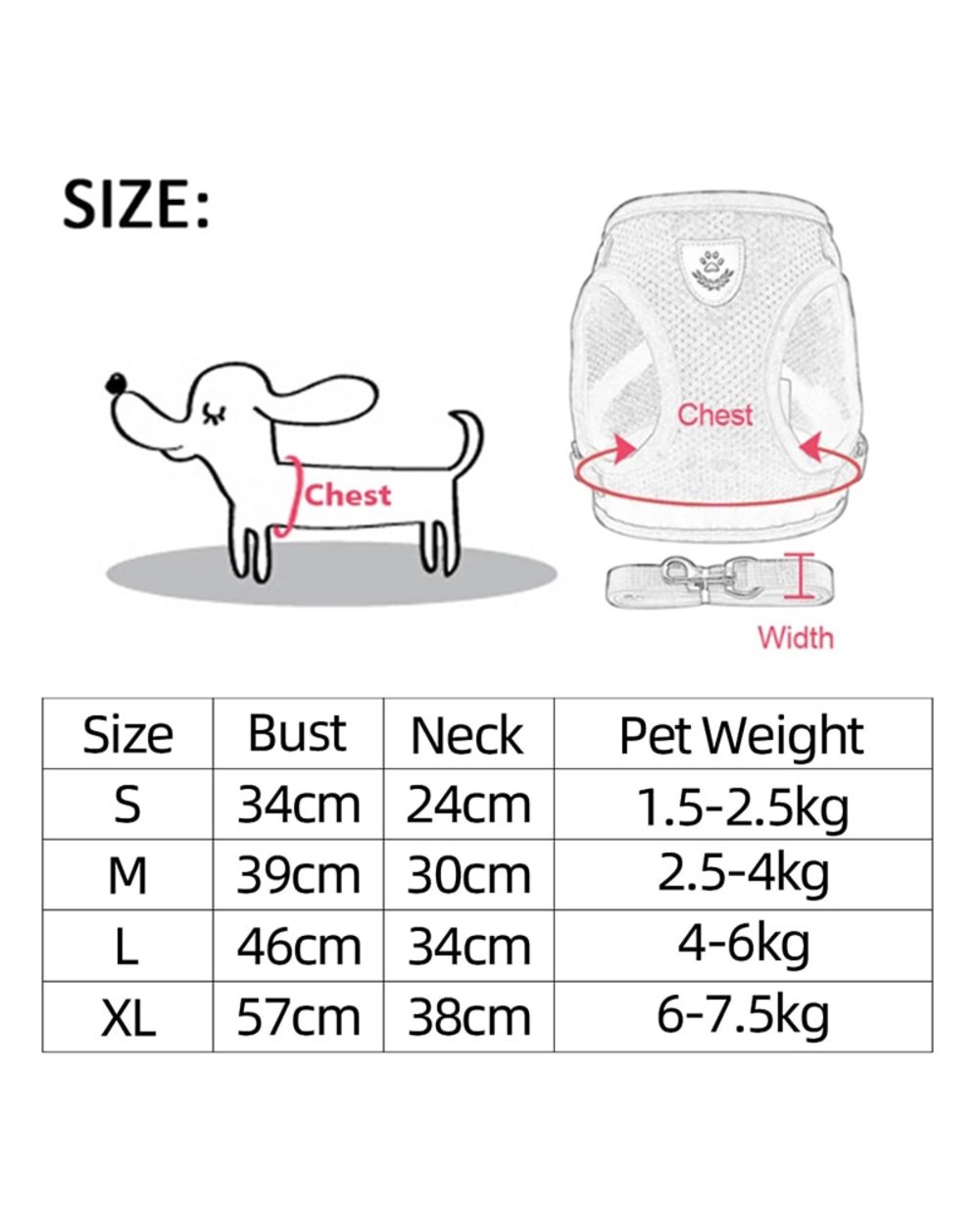 Cat Dog Harness Adjustable front-5