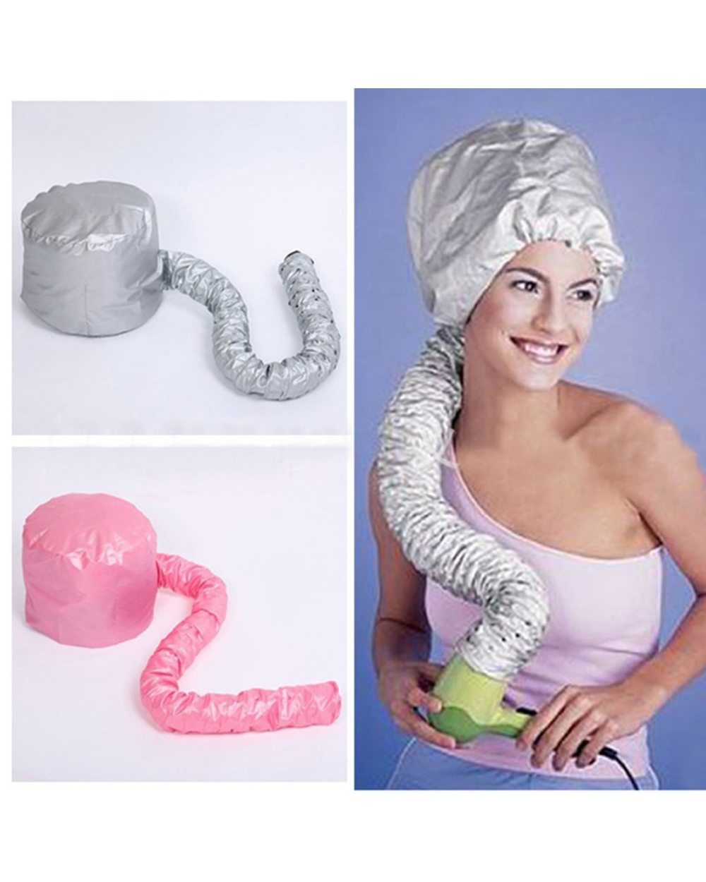Hair Dryer Heating Bonnet Cap Soft Hair Styling Hood Hairdress Heater Nutrition Treatments Hair Drying Speed Up front-3