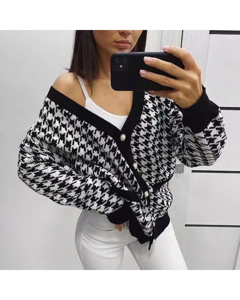 Vintage Plaid Cardigan front-5