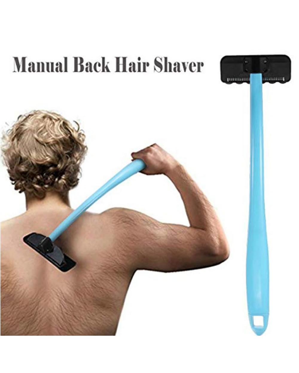 Long Handle Men Safety Manual Back Hair Shaver front-1