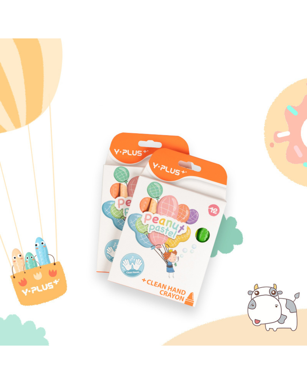 Macaron Peanut Crayons Markers Not Dirty Hand Washable Children Stall Toy Painting Creative Stationery For Artist Manga front-5