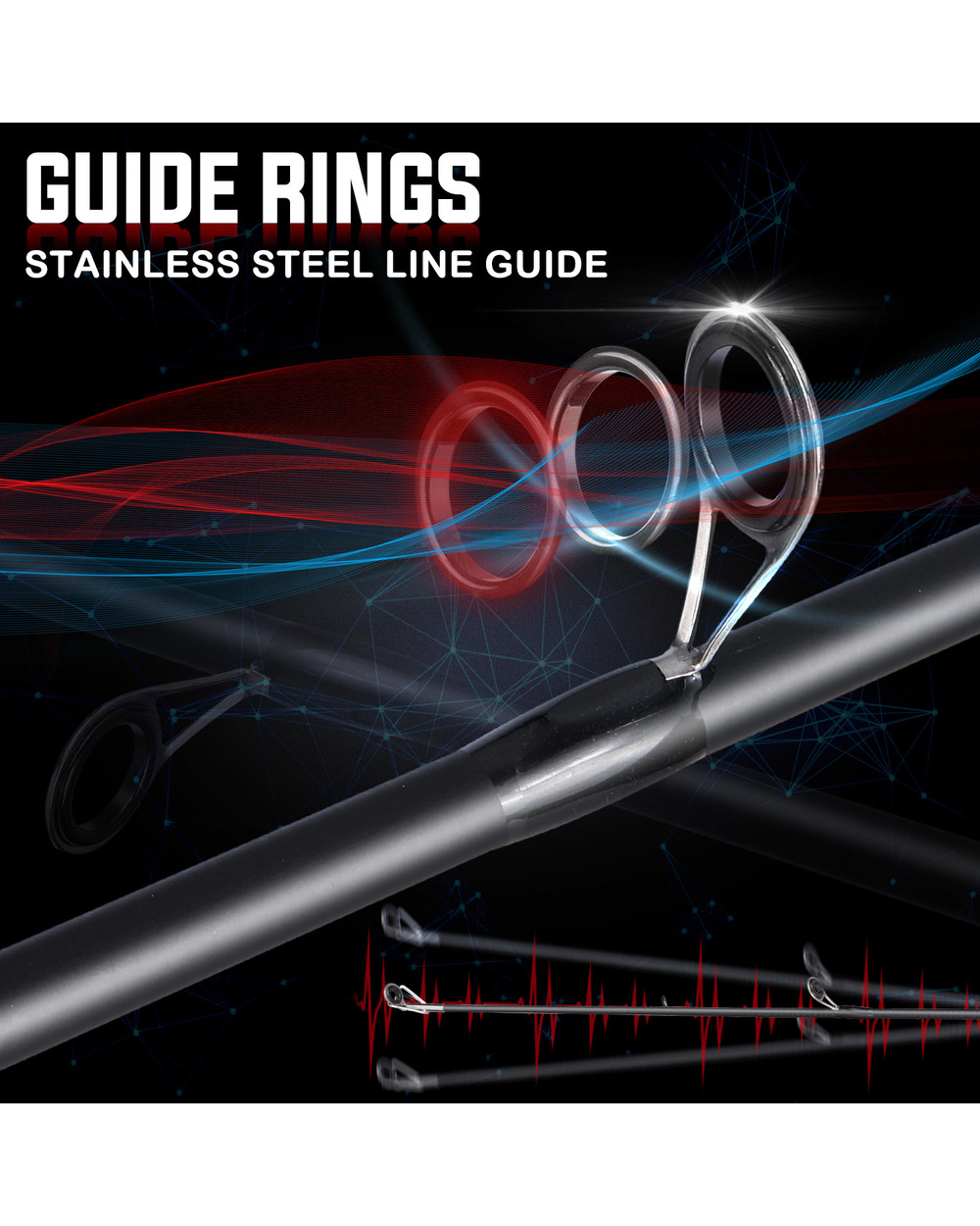 Sougayilang Fishing Rod Carbon Fiber 1.98M Carp Rods For Fishing Ultra Light Casting Rod And Pike Spinning Max Drag 10K front-2