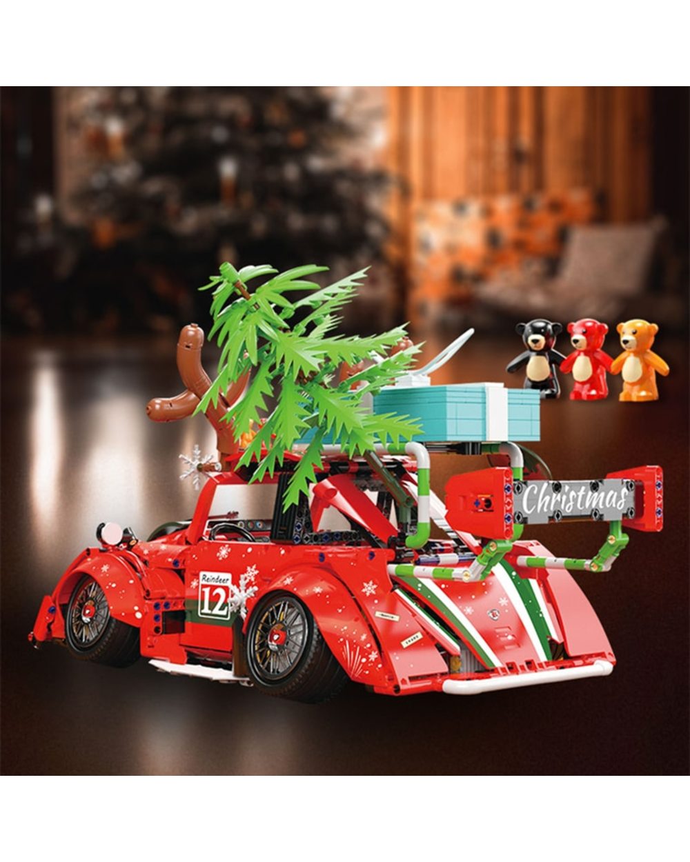 Christmas Beetle Car Model Building Blocks Brick Kids Toys New Year Gifts front-1