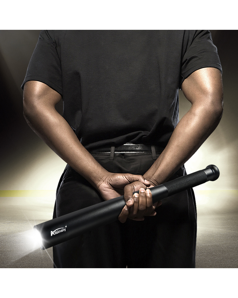Baseball Bat Led Flashlight Waterproof Super Bright Baton Aluminium Alloy Torch For Emergency And Self Defense front-2