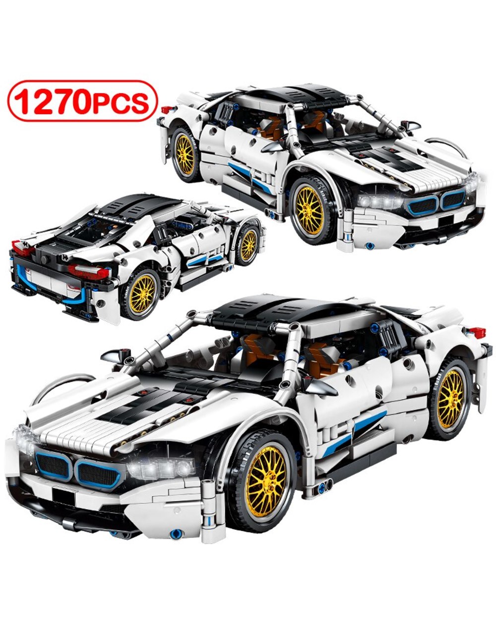 Racing Car MOC Model Building Blocks 114 City Creator Sports Vehicle Supercar Bricks Gifts Diy Toys for Children Boys front-0