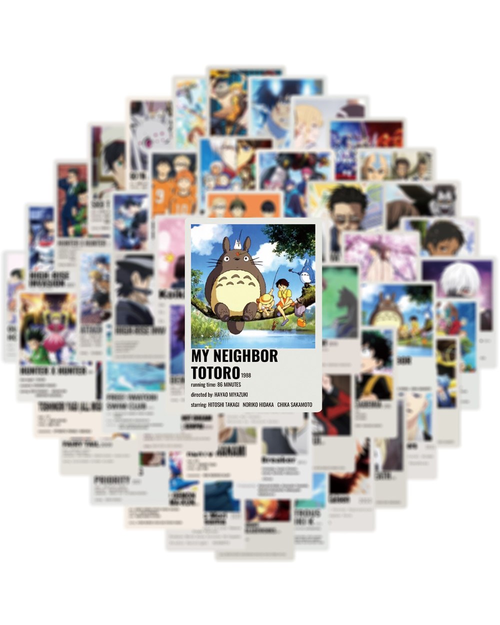 10/50Pcs Mix Japan Anime Stickers Poster Haiykuu Hunter × Hunter Demon Slayer Phone Laptop Stickers front-4