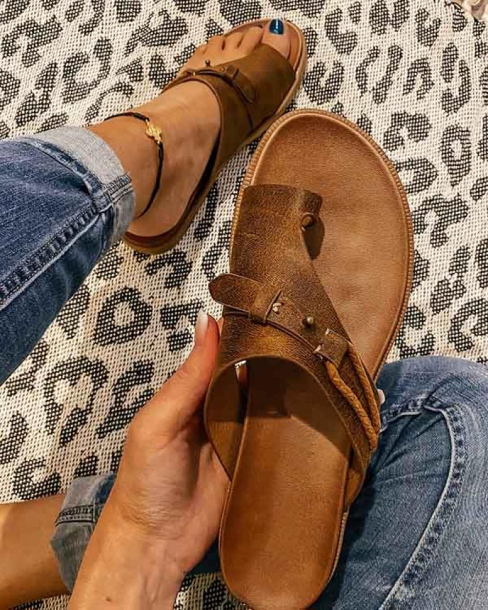 TOP1 TRENDING SUMMER 2022 Soft Footbed Orthopedic Summer Sandals SALE OFF UP TO 50% front-1