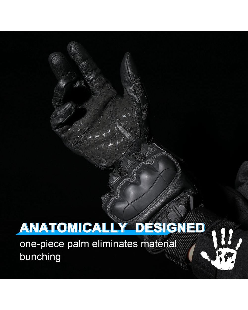 Touch Screen Tactical Full Finger Gloves Army Military Paintball Airsoft Hunting Shooting Pu Leather Protective Gear Me front-5