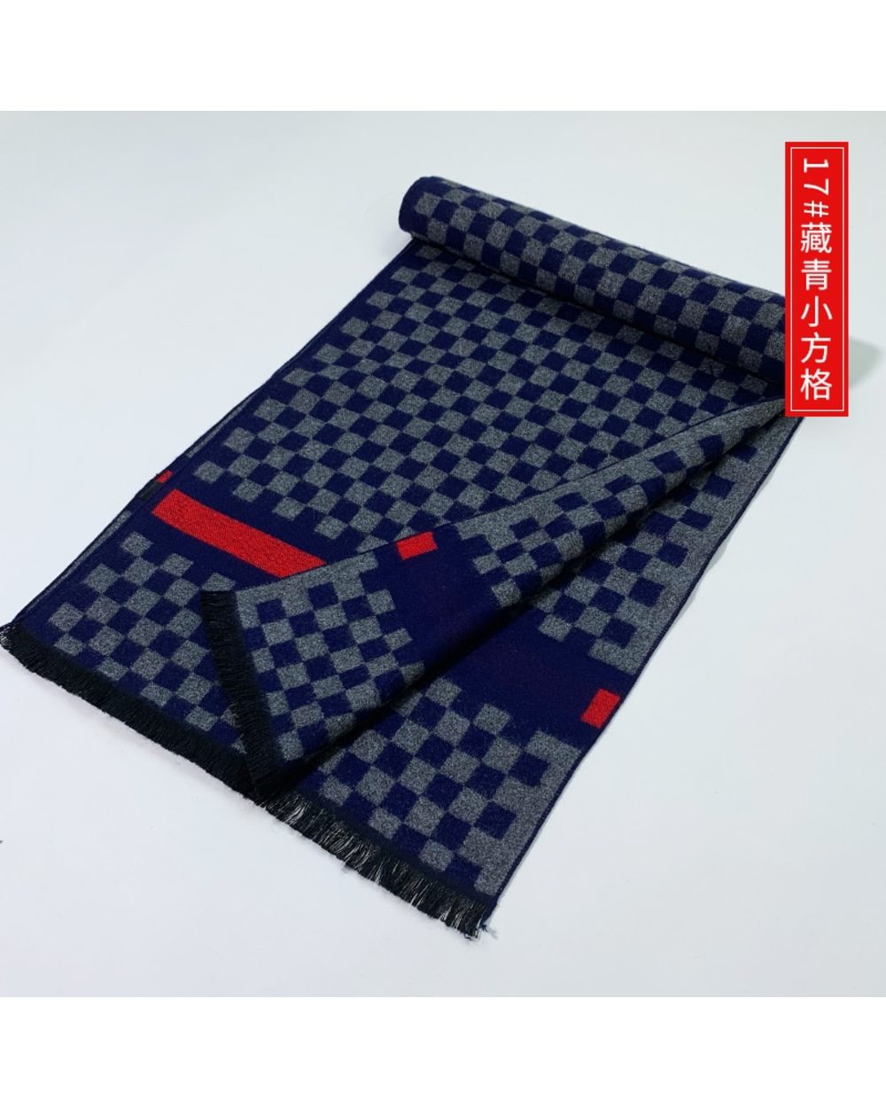 Luxury Brand Plaid Cashmere Scarf For Men Winter Warm Neckerchief Male Business Scarves Long Pashmina Christmas Gifts front-3