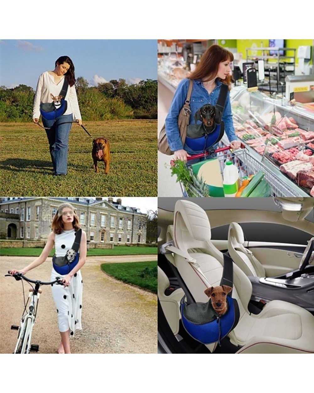 Pet Puppy Carrier S/L Outdoor Travel Dog Shoulder Bag Mesh Oxford Single Comfort Sling Handbag Tote Pouch front-2