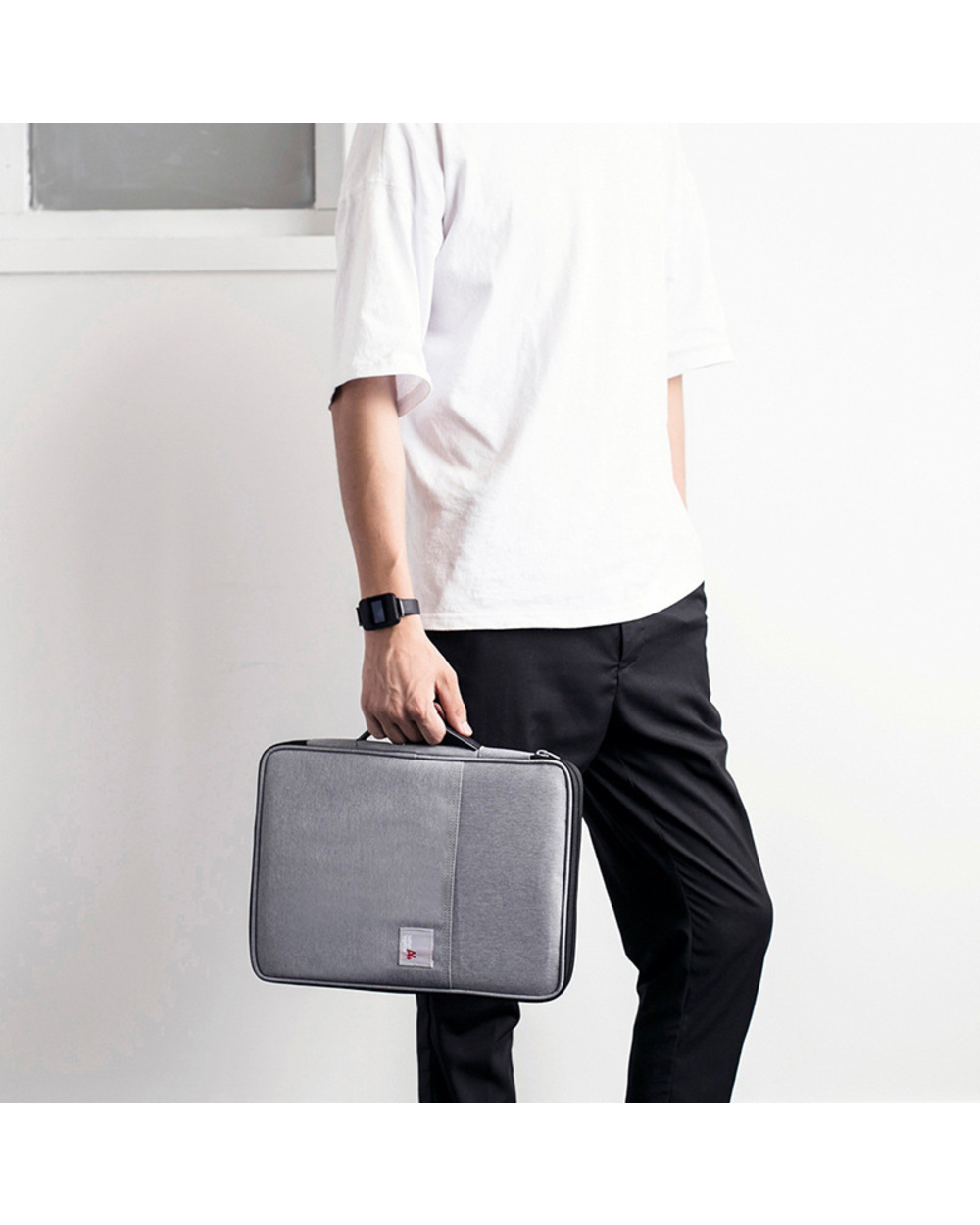 Waterproof Oxfored A4 File Folder Document Bag Business Briefcase Storage Bag For Notebooks Pens Pad Computers Student front-4