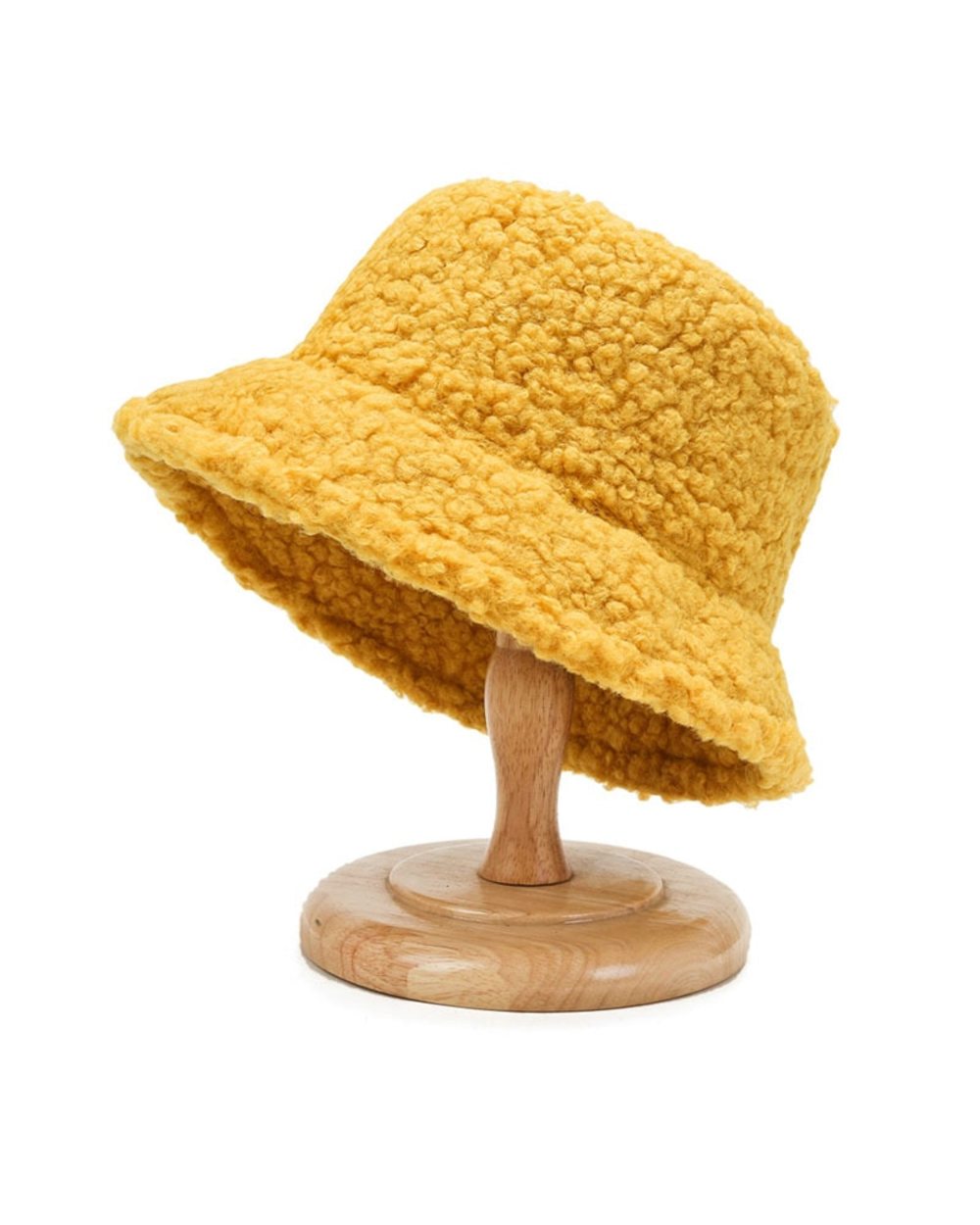 2022 Winter Unisex Furry Bucket Hat Solid Colors Women Men Faux Fur Bucket Hats Autumn Lamb Wool Outdoor Warm Panama Fl front-4