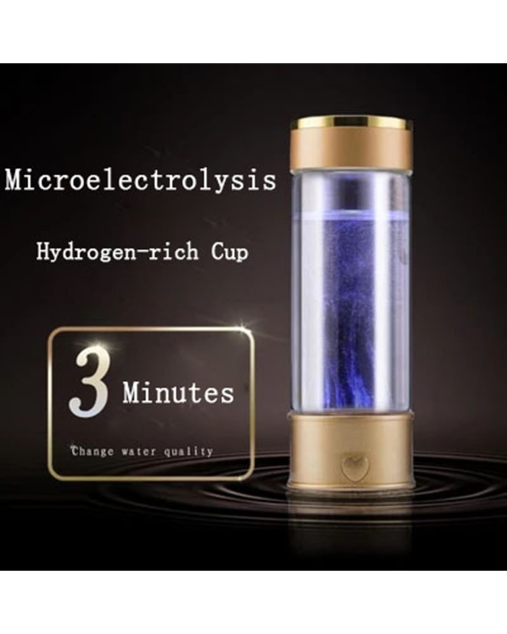 Hydrogen Water Generator Alkaline Maker Rechargeable Portable Water Ionizer Bottle Super Antioxidan Hydrogen-Rich Water front-2