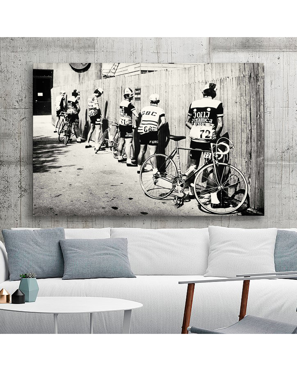Black and White Bicycle Cyclist Print Bike Vintage Photo Poster Gift for Bathroom Decor Men Peeing Pissing Road Cycling front-0