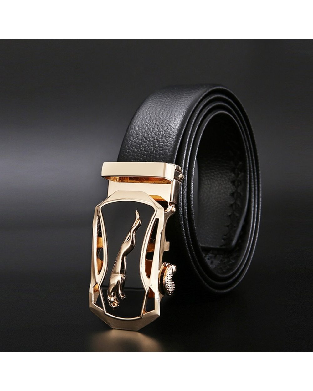 Men Belts Metal Automatic Buckle Brand High Quality Leather Belts For Men Famous Brand Luxury Work Business Strap Zdp0 front-2