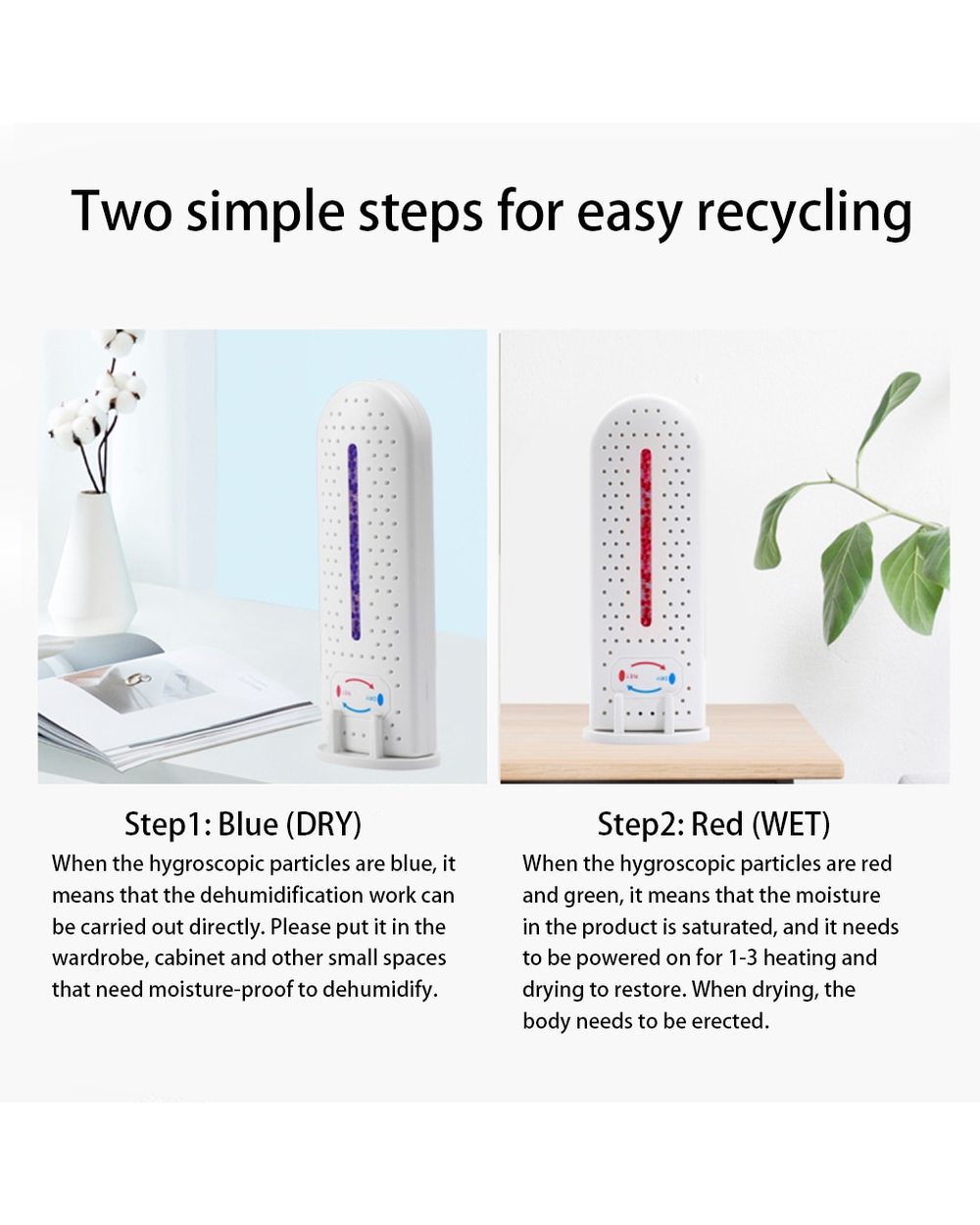 Air Dryer Bathroom Car Office Dehumidifying Electric Moisture Absorber Closet Wardrobe Reusable Indoor Dehumidifier front-4