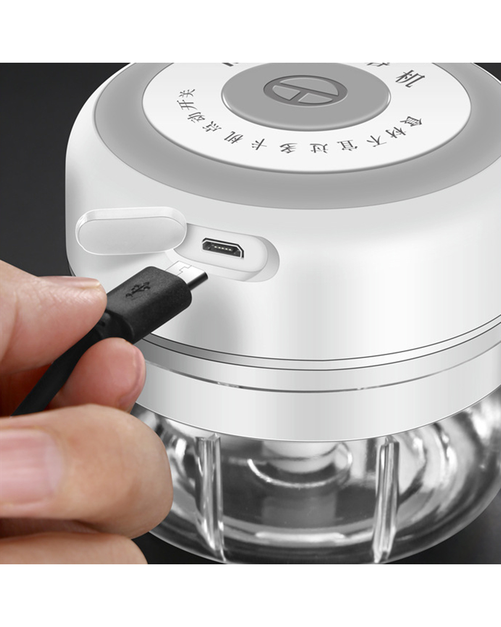 Mini Crusher Vegetable Chopper Shredder Kitchen Tools Meat Usb Charging Grinder Sturdy Cutter Fresh Chili Electric Garl front-4