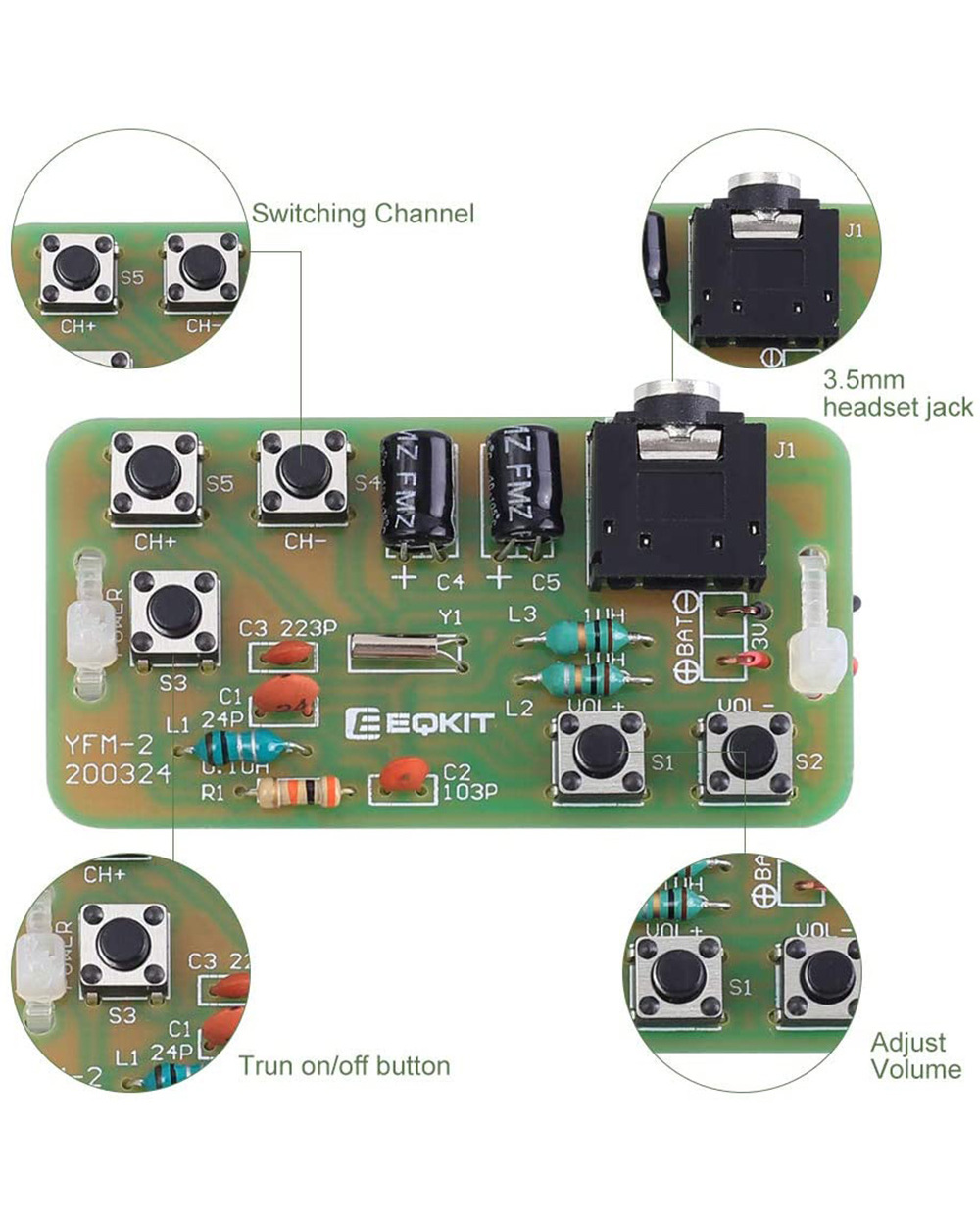 88-108Mhz Diy Kit Fm Radio Transmitter And Receiver Module Frequency Modulation Stereo Receiving Pcb Circuit Board front-3