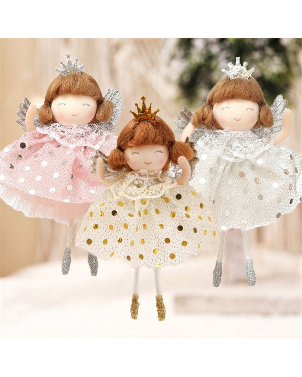 New Year 2022 Gifts Christmas Angel Dolls Christmas Decorations for Home Xmas Tree Ornaments Decor Natal Noel Decor front-2