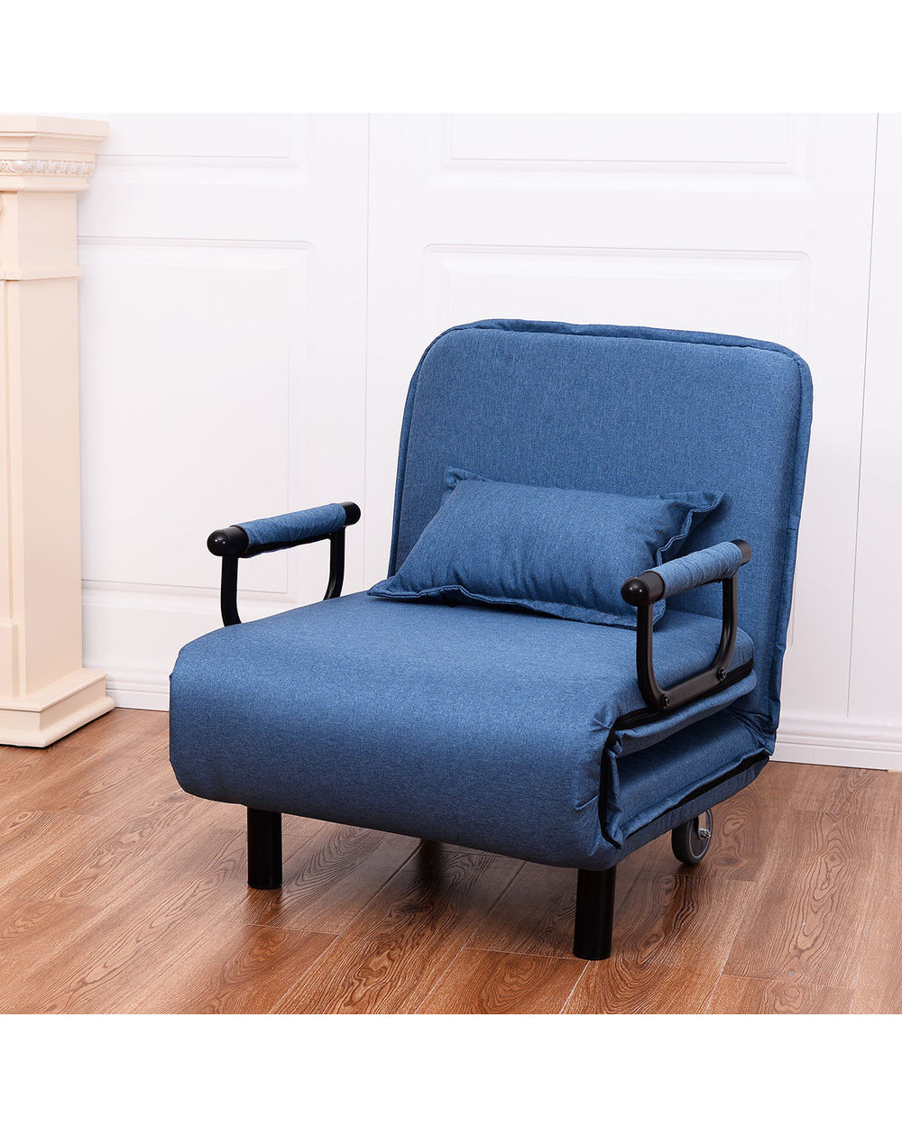 Modern Convertible Sofa Bed Folding Arm Chair Sleeper front-3