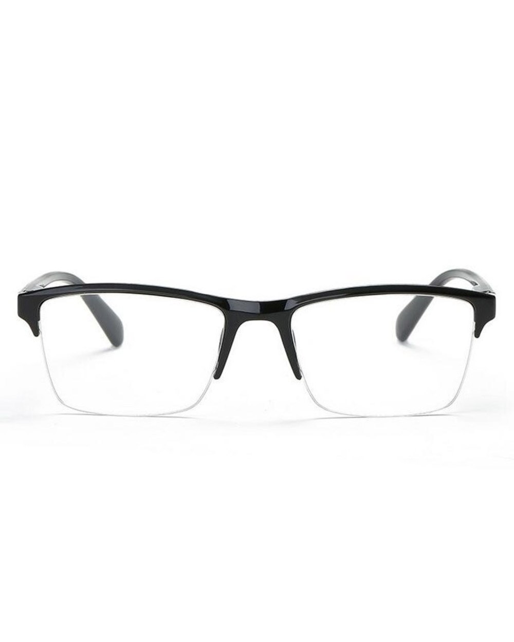 Black Half Frame Reading Glasses Anti-Fatigue Eyeglasses Magnifier +0.75 +1.0 +1.25 +1.75 +2.0 +2.25 +2.75 +3.25 +3.5 + front-1