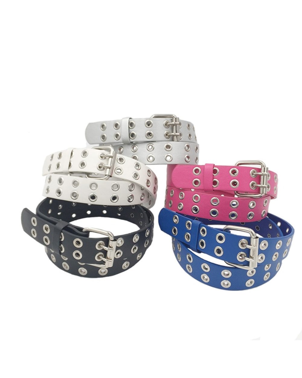 Fashion Children Kids Solid Color Belt Unisex Hollow Out Small Holes Belts Boys Girls Faux Leather Pants Belt Adjusta front-0