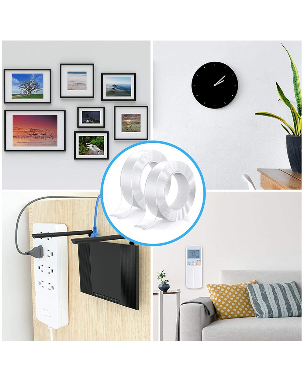 Untoom Nano Tape Transparent Double Sided Tape Self Adhesive No Trace Reusable Waterproof Tapes For Car Bathroom Kitche front-4