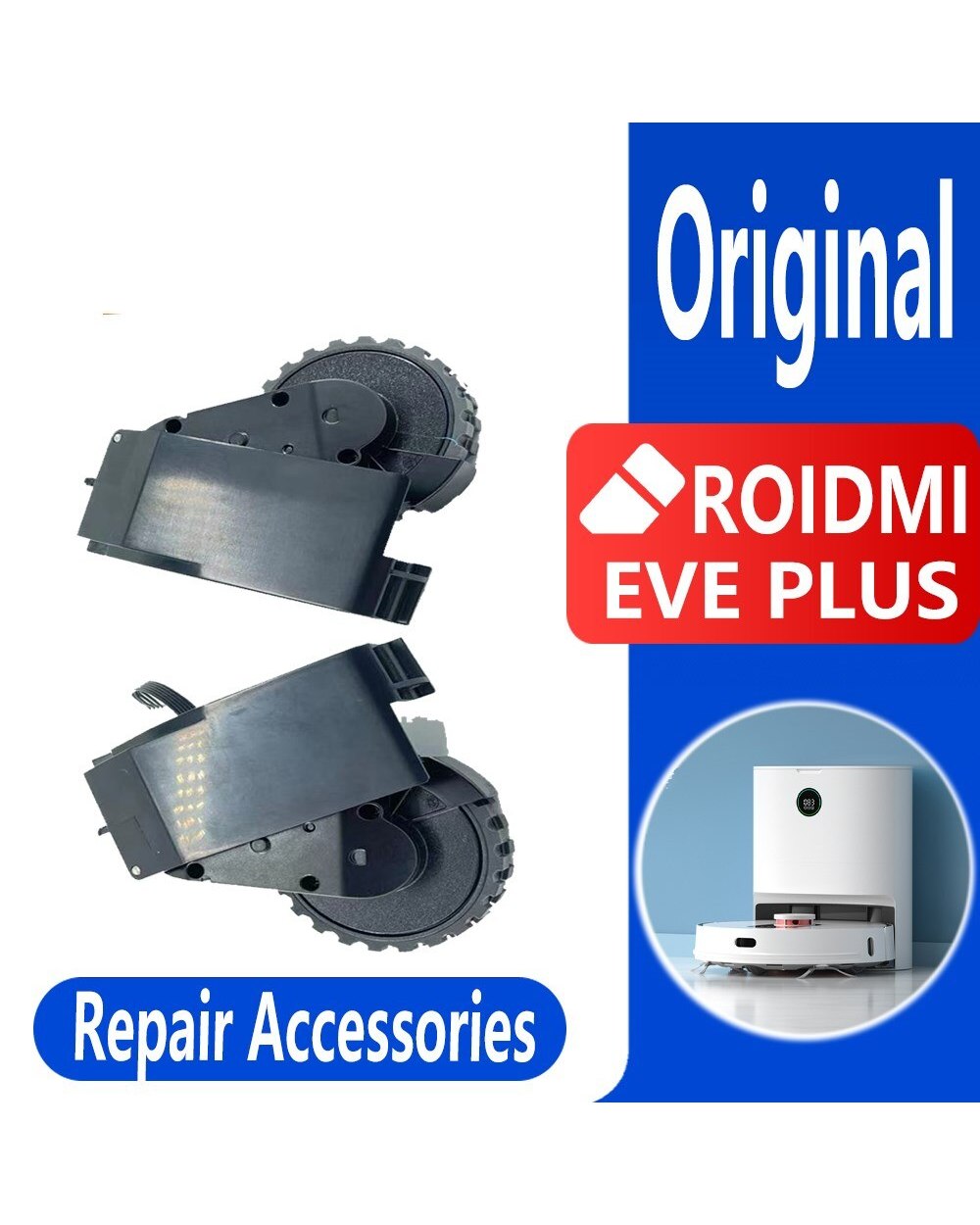 Original Roidmi Eve Plus Lydsto R1 Jdjz-Z9h Viomi.S9 Proscenic M7pro M8pro Replacement Parts For Left And Right Drive W front-0