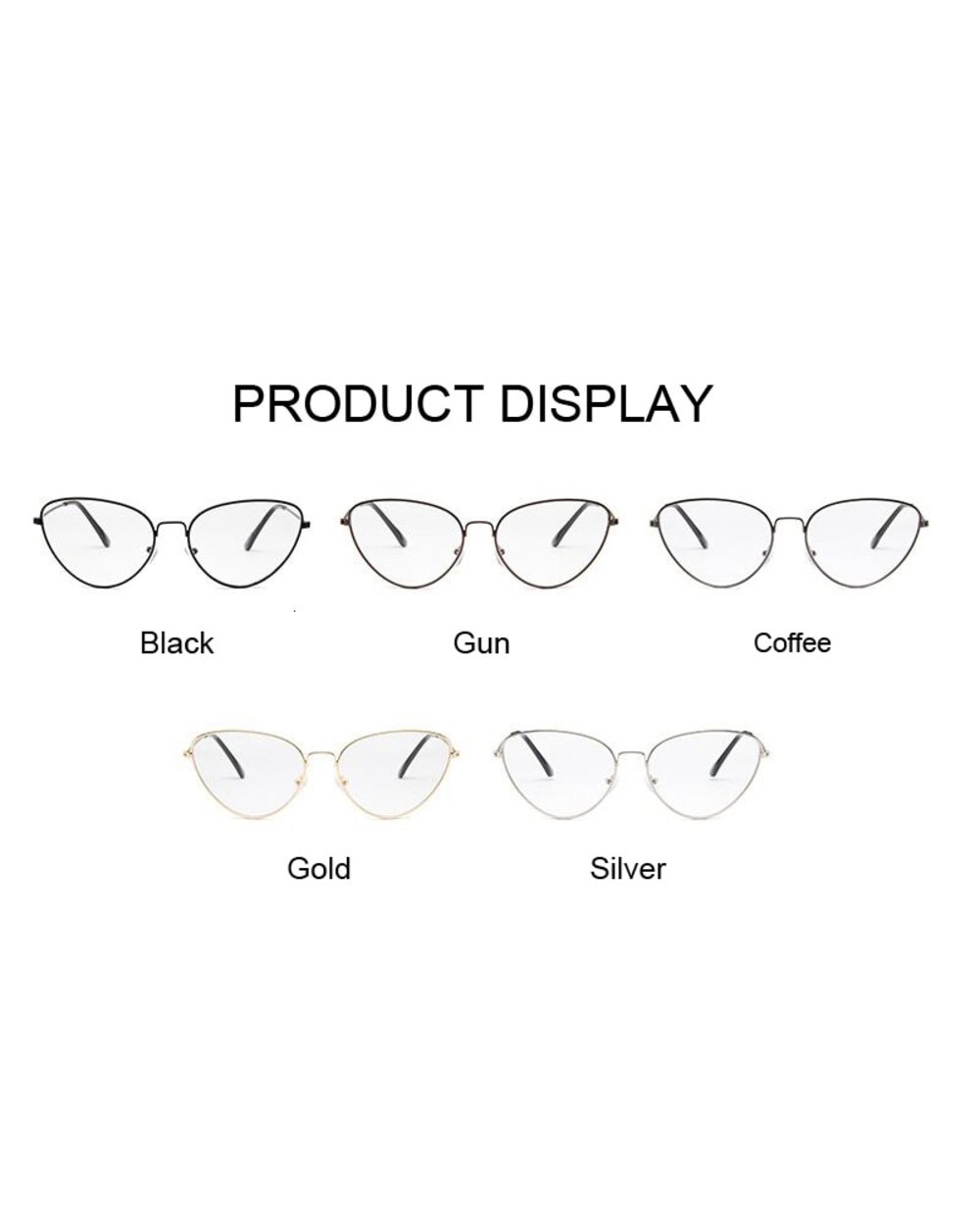 2020 New Cat Eye Glasses Frame Women Brand Designer Cateye Optical Eyeglasses Ladies Fashion Retro Clear Glasses front-5