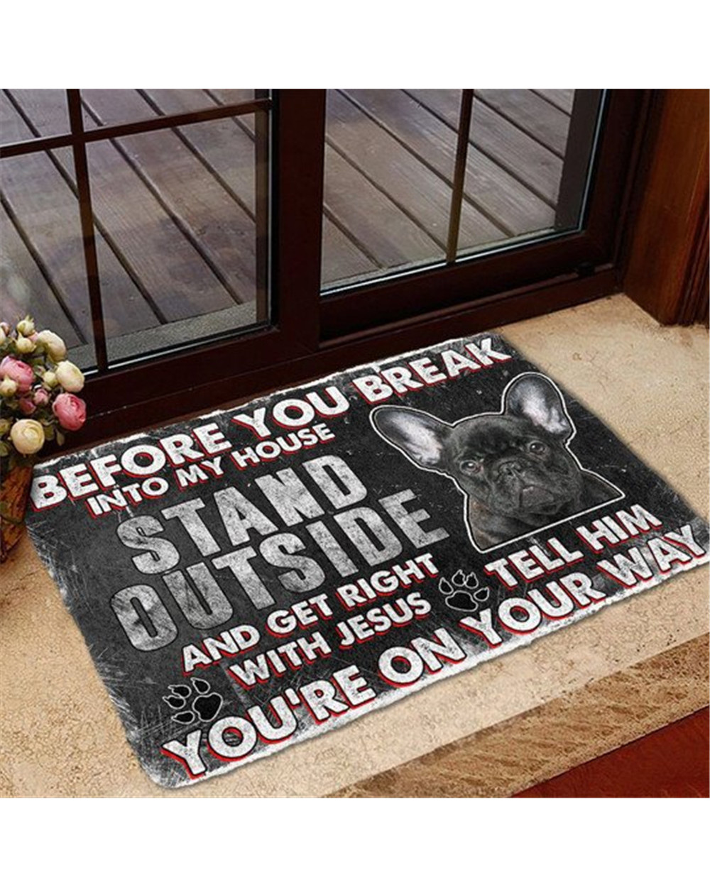 Animal Doormat 3D Pattern German Shepherd Before You Broke Into My House Doormat for Bedroom Toilet Non-slip KitchenMats front-4