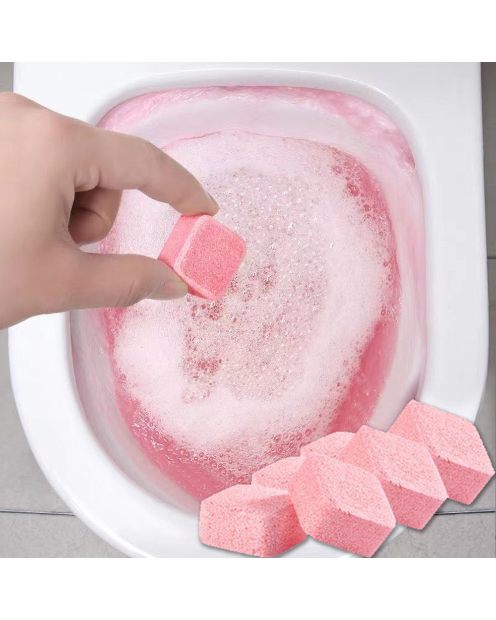 Automatic Toilet Bowl Cleaner Effervescent Tablet for Toilet Fast Remover Urine Stain Deodorant Yellow Dirt front-0