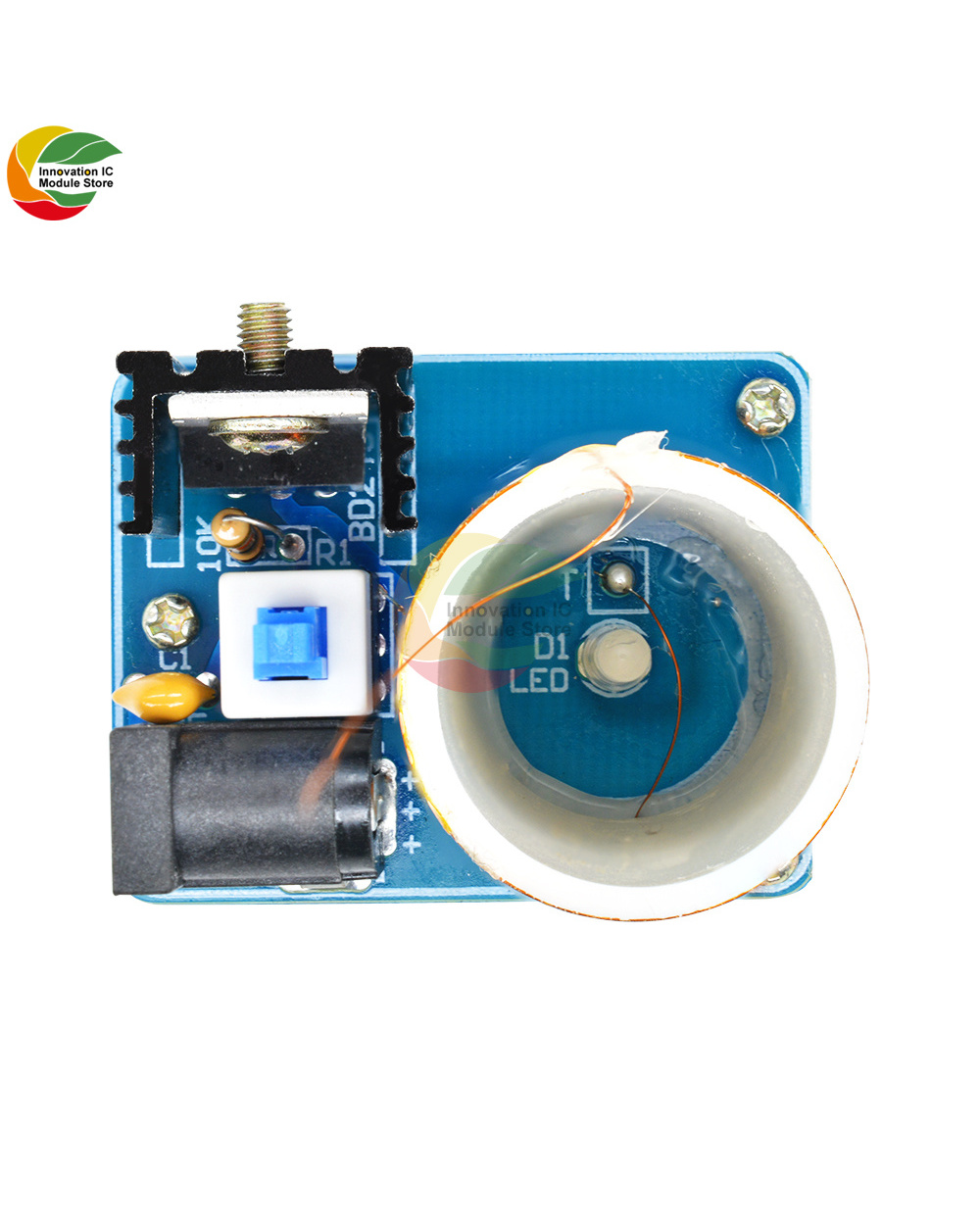 Bd243 Mini Tesla Coil Kit Magic Props Diy Parts Empty Lights Technology Diy Electronics Bd243c Diy Mini Tesla Coil Modu front-1