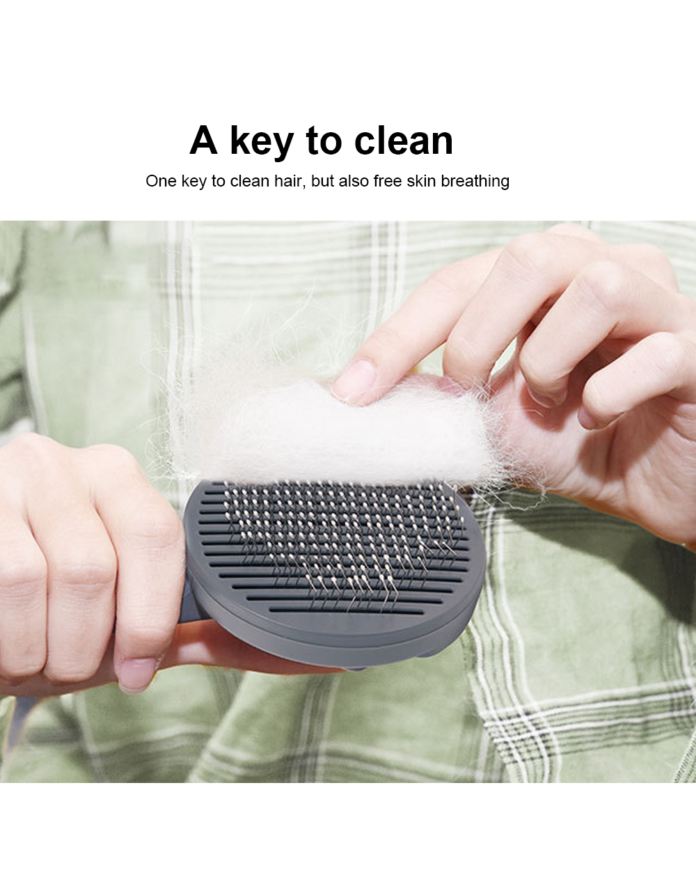 Cat Brush Dog Comb Hair Removes Pet Hair Comb For Cat Grooming Hair Cleaner Massages Beauty Products Self Cleaning Slic front-3